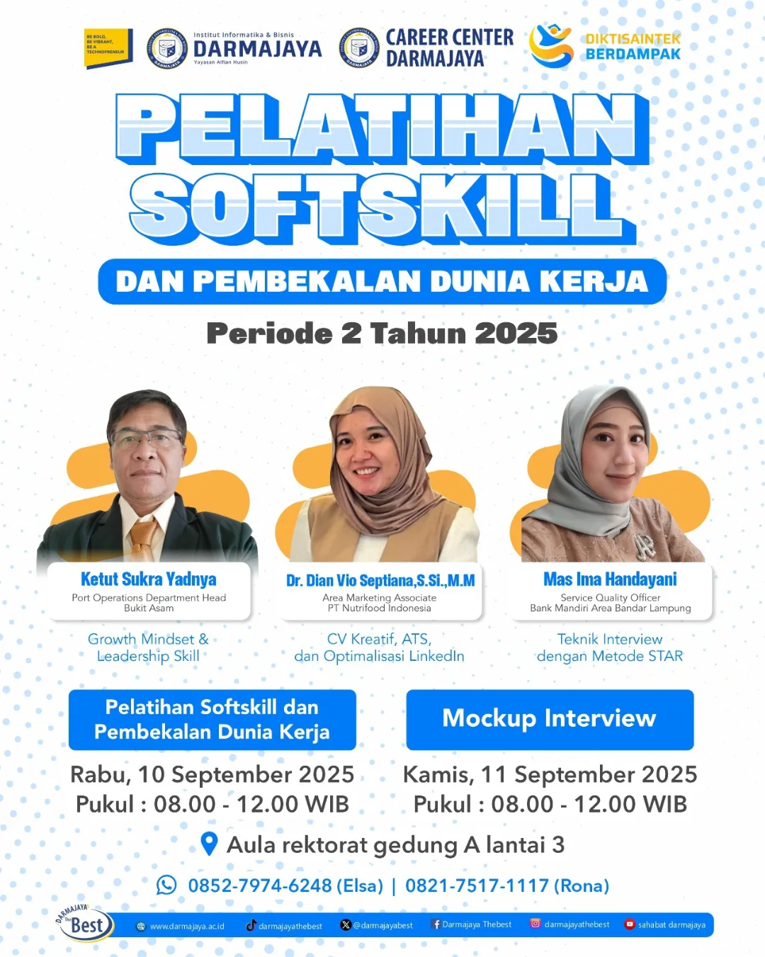 ✨ PELATIHAN SOFTSKILL & MOCKUP INTERVIEW ✨